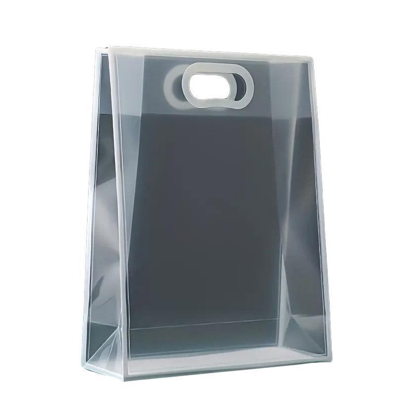 25pcs Transparent PVC Handbag for Wedding Festival Candy Gift Packaging Bag - Black-26*18*8cm V528-BAG-BLACK-26-18-8-25PCS-497451