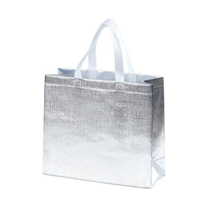 25PCS Embossed Non-Woven Tote Bag Fashion Shopping Gift Packaging Bag - Black-40*30*12cm V528-BAG-BLACK-40-30-12-751529