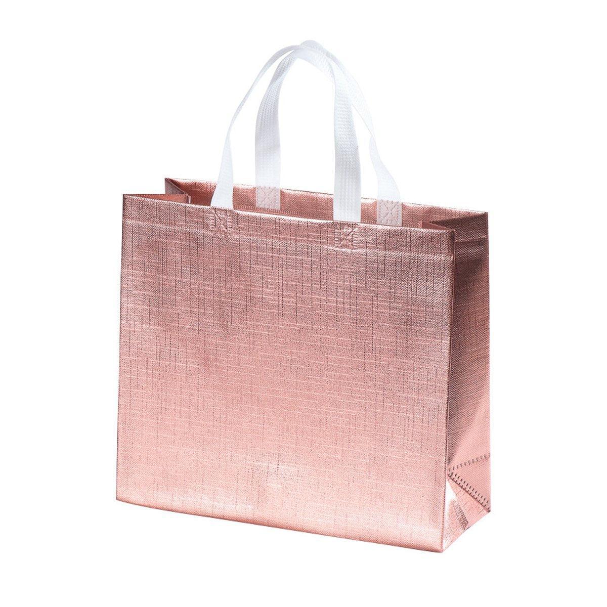 25PCS Embossed Non-Woven Tote Bag Fashion Shopping Gift Packaging Bag - Black-40*30*12cm V528-BAG-BLACK-40-30-12-751529