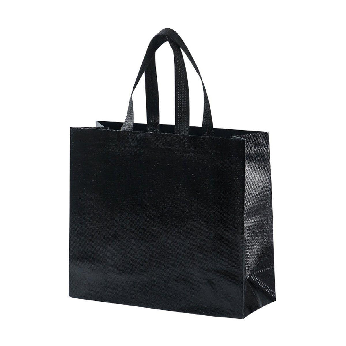 25PCS Embossed Non-Woven Tote Bag Fashion Shopping Gift Packaging Bag - Black-40*30*12cm V528-BAG-BLACK-40-30-12-751529