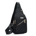 Chest Bag Crossbody Sports Bag Simple Casual Crossbody Bag for Travel Outdoor - Black V528-BAG-BLACK-578621