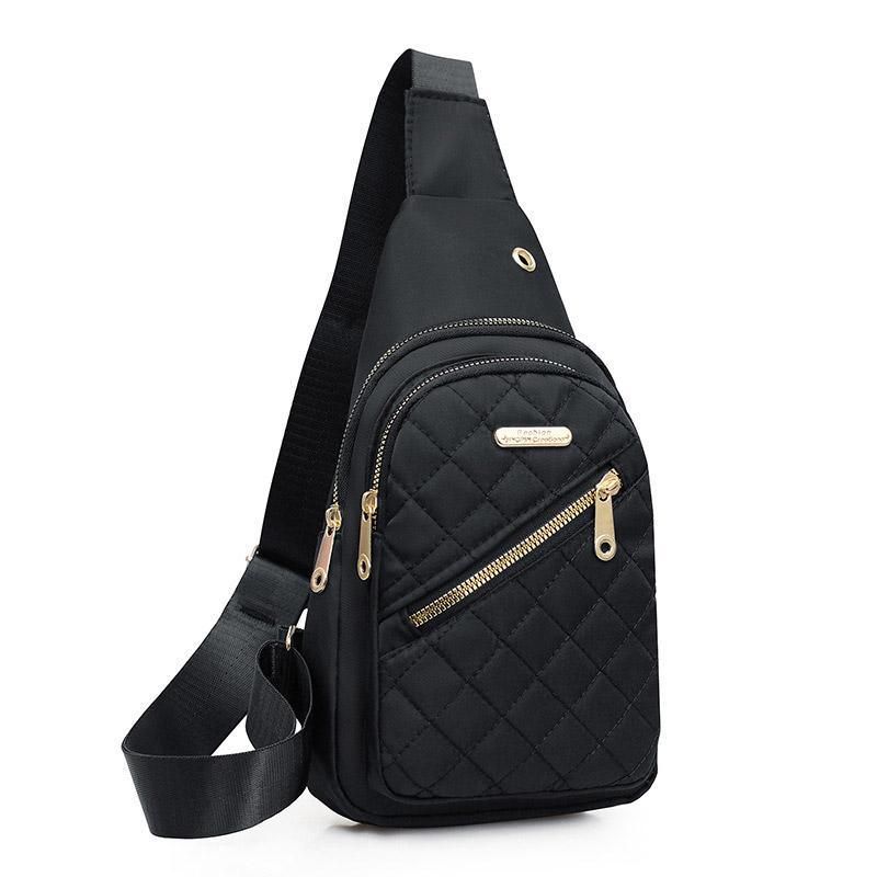 Chest Bag Crossbody Sports Bag Simple Casual Crossbody Bag for Travel Outdoor - Black V528-BAG-BLACK-578621