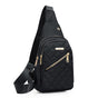 Chest Bag Crossbody Sports Bag Simple Casual Crossbody Bag for Travel Outdoor - Black V528-BAG-BLACK-578621