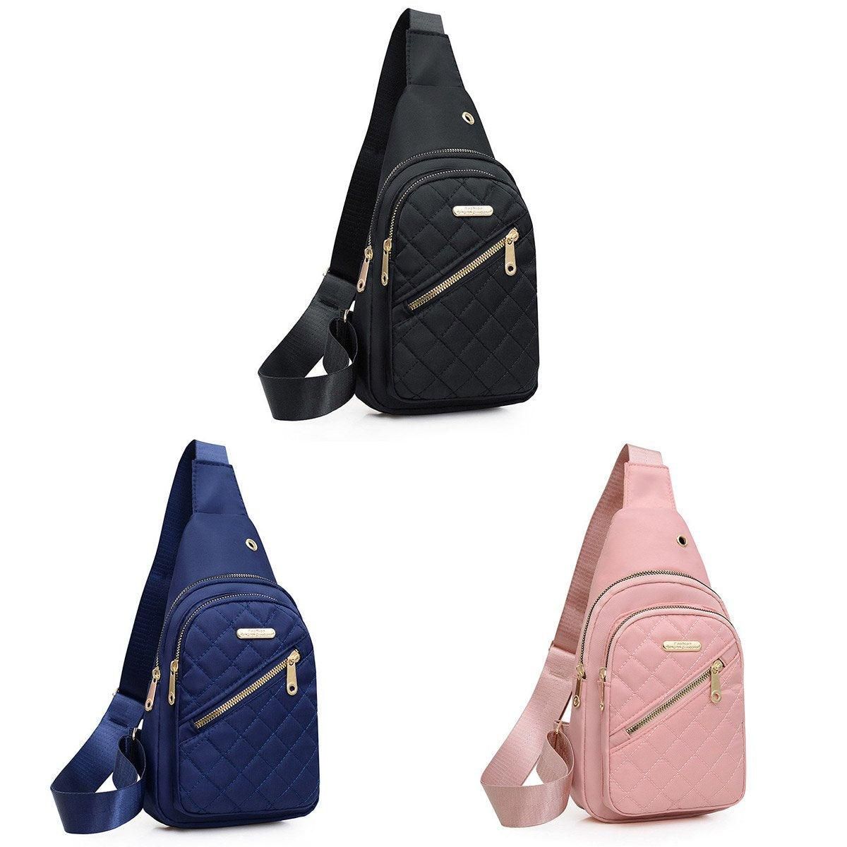 Chest Bag Crossbody Sports Bag Simple Casual Crossbody Bag for Travel Outdoor - Black V528-BAG-BLACK-578621