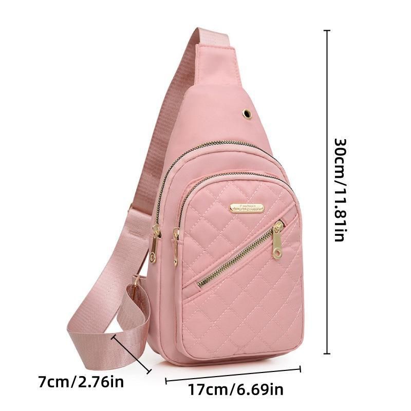 Chest Bag Crossbody Sports Bag Simple Casual Crossbody Bag for Travel Outdoor - Black V528-BAG-BLACK-578621