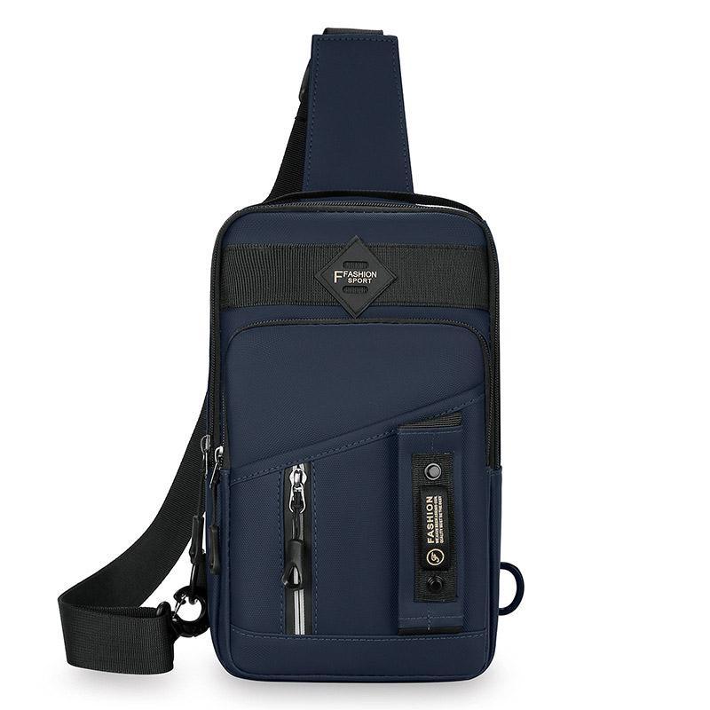 Casual Multifunctional Crossbody Bag for Men Travel Outdoor Hiking and Sports - Black V528-BAG-BLACK-815867