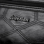 Multi Pocket Women Shoulder Bag Leather Crossbody Handbag Everyday Messenger - Black V528-BAG-BLACK-884541