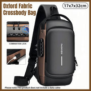 Multi-Function Password Lock Shoulder Bag Anti-Theft Crossbody Sling Bag Travel V528-BAG-BLACK-BROWN-778577