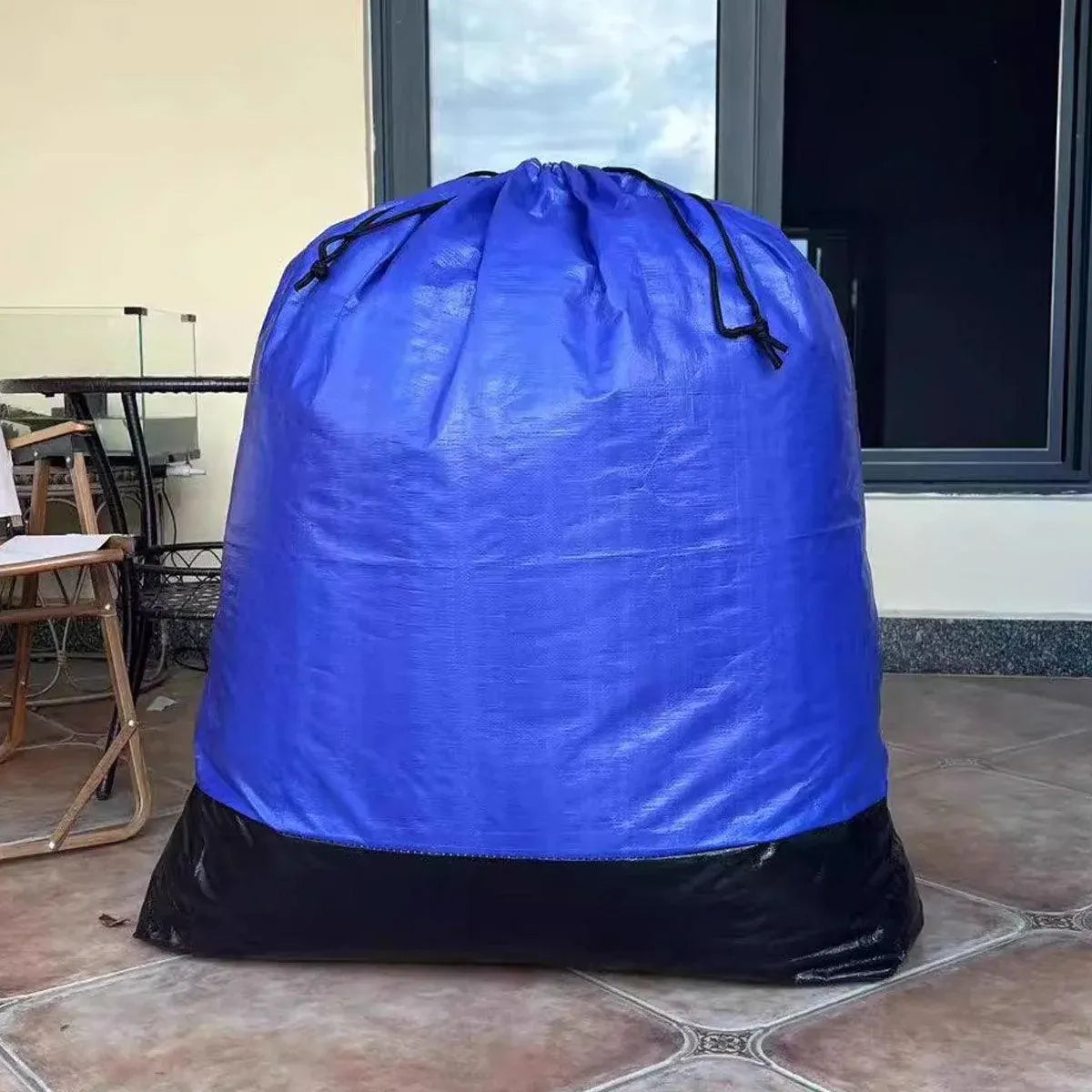 Waterproof Drawstring Moving Bag Large Packing Transfer Bag for Travel Storag - Blue V528-BAG-BLUE-100-110-685789