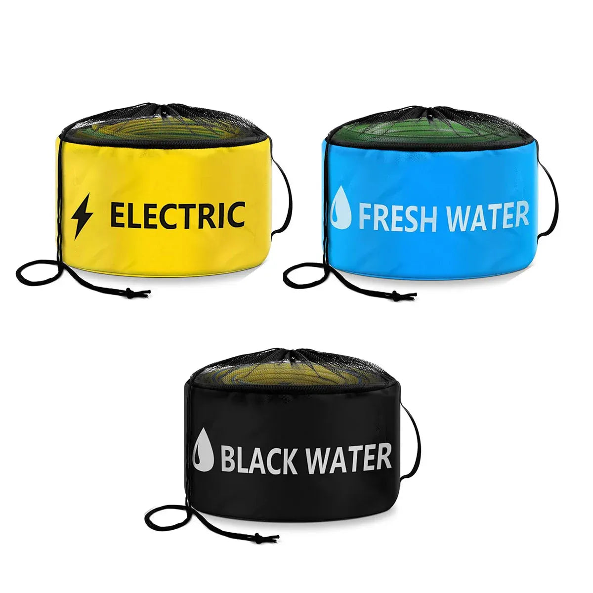 Hose Storage Bag Caravan Camping RV Cable Water Hose Electrical Cords Organizer - Blue V528-BAG-BLUE-319035