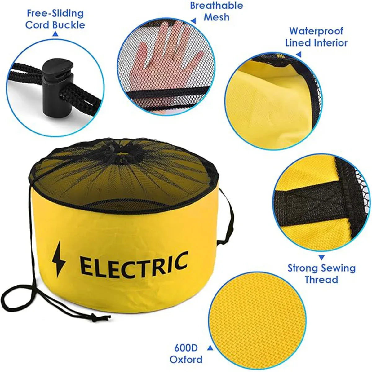 Hose Storage Bag Caravan Camping RV Cable Water Hose Electrical Cords Organizer - Blue V528-BAG-BLUE-319035