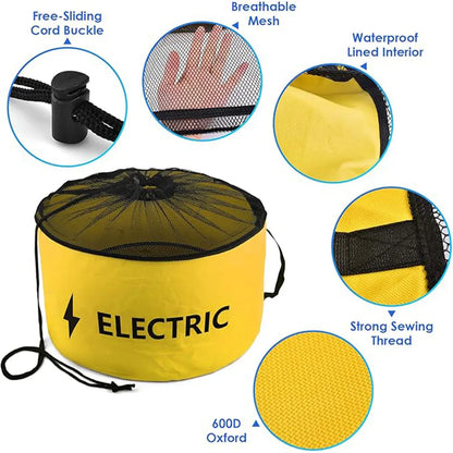 Hose Storage Bag Caravan Camping RV Cable Water Hose Electrical Cords Organizer - Blue V528-BAG-BLUE-319035