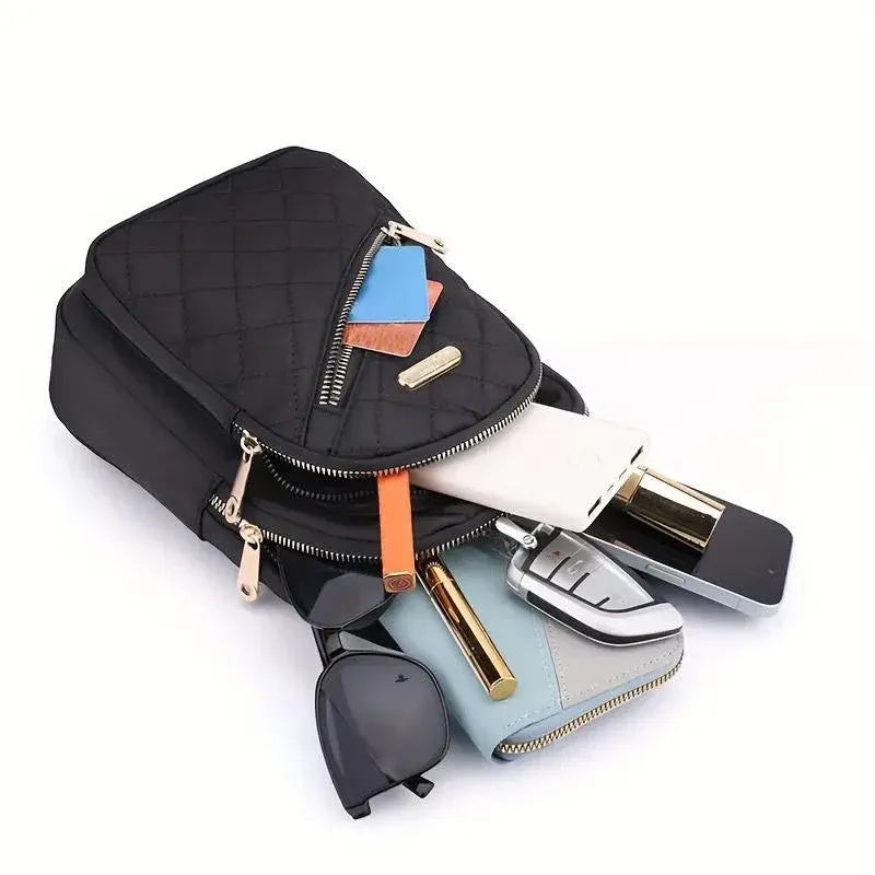 Chest Bag Crossbody Sports Bag Simple Casual Crossbody Bag for Travel Outdoor - Dark Blue V528-BAG-DARK-BLUE-279379