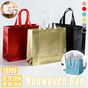 25PCS Embossed Non-Woven Tote Bag Fashion Shopping Gift Packaging Bag - Gold-40*30*12cm V528-BAG-GOLD-40-30-12-704219