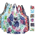 Reusable Foldable Light Waterproof Shopping Bags Carry bag Grocery Big - Green Circle