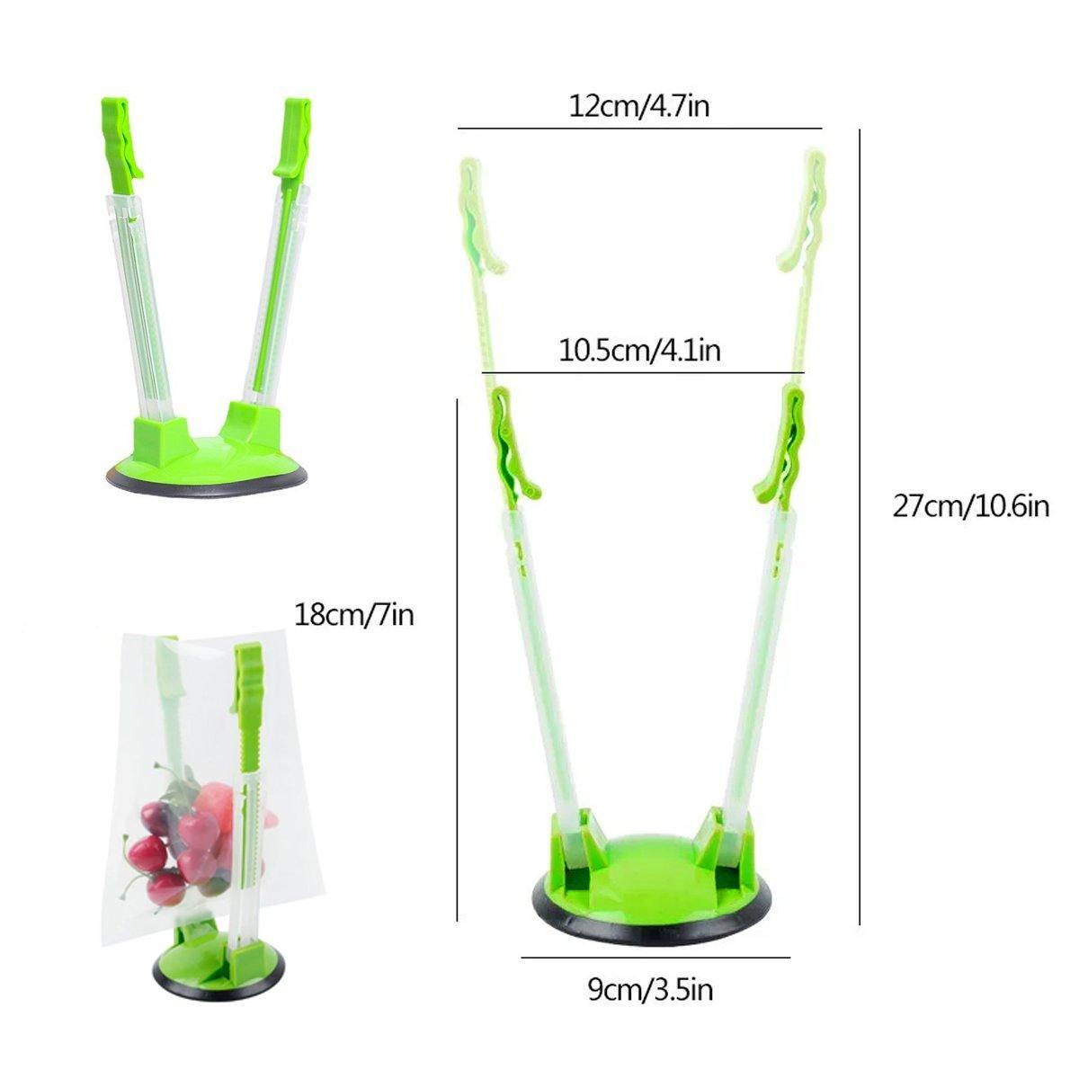 8PCS Kitchen Bag Holder Stand Plastic Storage Rack Food Storage Bag Organizer V528-BAG-HOLDER-8PCS-965321