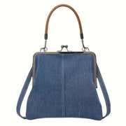 Small Handbag Women Tote Bag Cowboy Splicing Crossbody Shoulder Satchel Bag - Light Blue V528-BAG-LIGHT-BLUE-737917