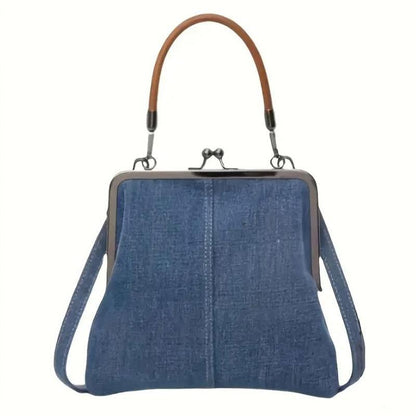 Small Handbag Women Tote Bag Cowboy Splicing Crossbody Shoulder Satchel Bag - Light Blue V528-BAG-LIGHT-BLUE-737917