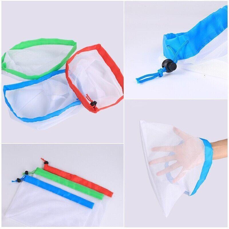Up 15X Eco Friendly Reusable Mesh Produce Bags Superior Double Stitched Strength - 5PCS Medium Green V528-BAG-MEDIUMGREEN-5PCS-48874