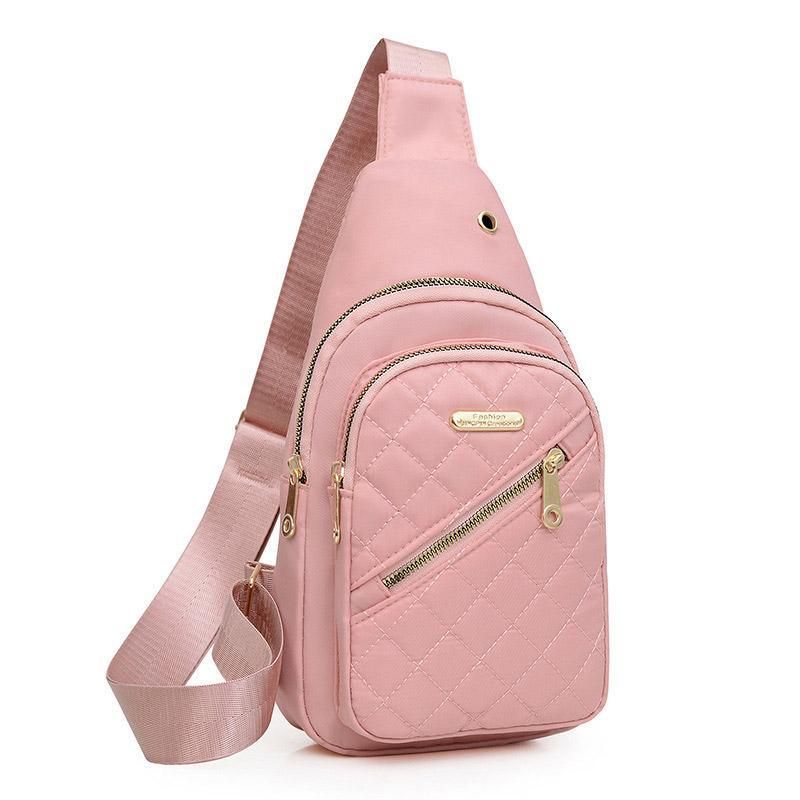 Chest Bag Crossbody Sports Bag Simple Casual Crossbody Bag for Travel Outdoor - Pink V528-BAG-PINK-722164