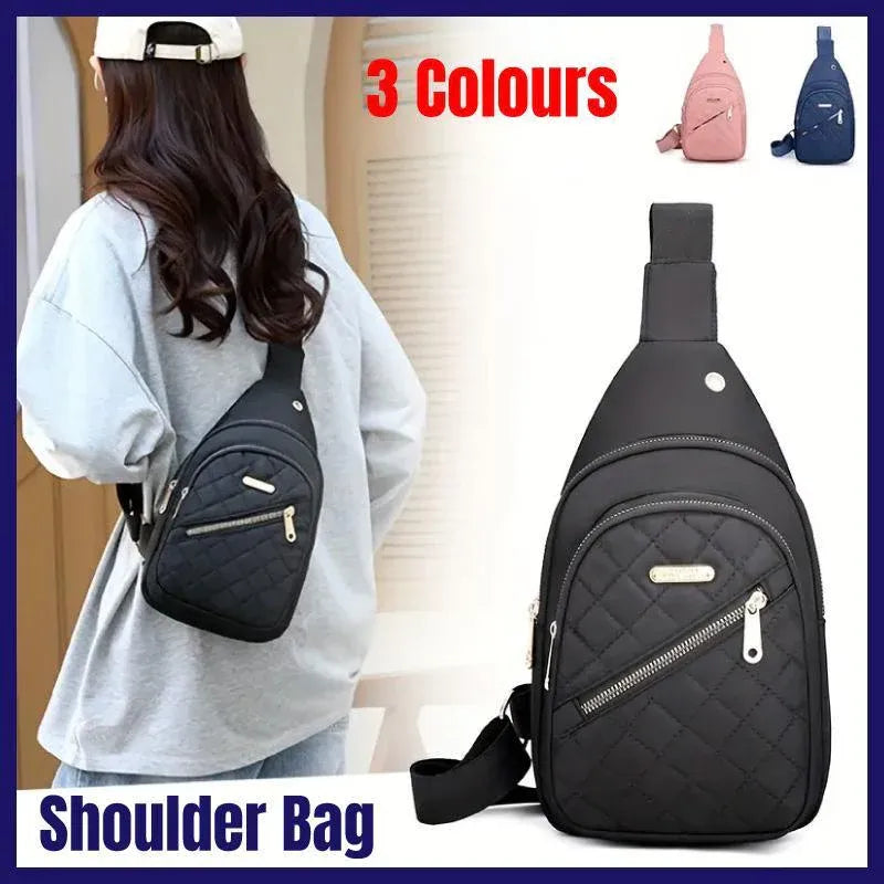 Chest Bag Crossbody Sports Bag Simple Casual Crossbody Bag for Travel Outdoor - Pink V528-BAG-PINK-722164