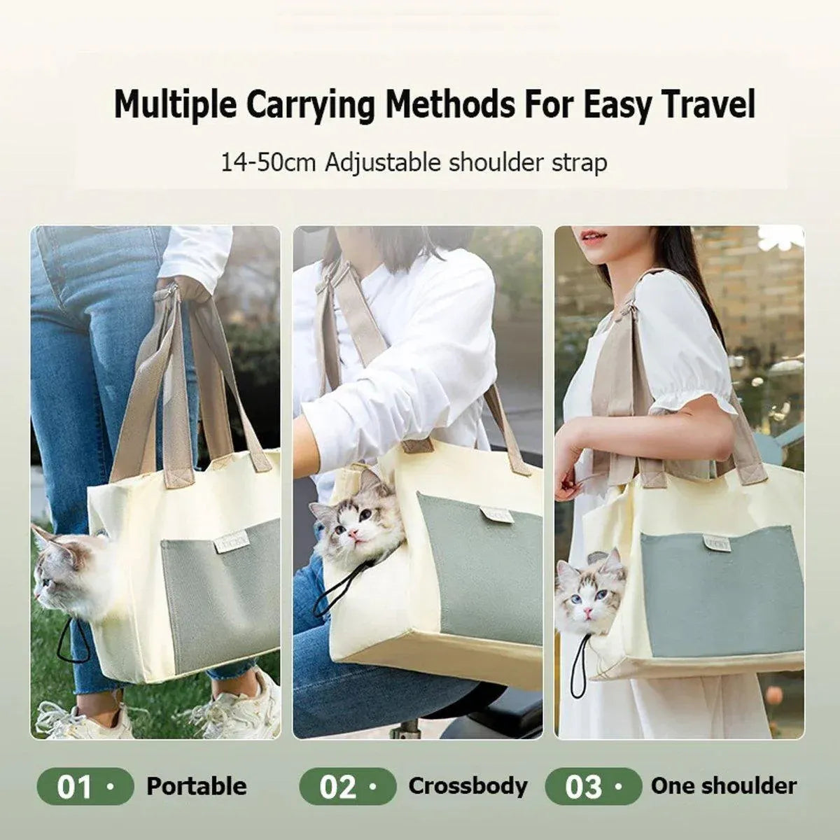 Portable Breathable Adjustable Crossbody Pet Carrier Bag Large Capacity for Pet - Blue V528-BAG-RABBIT-666060