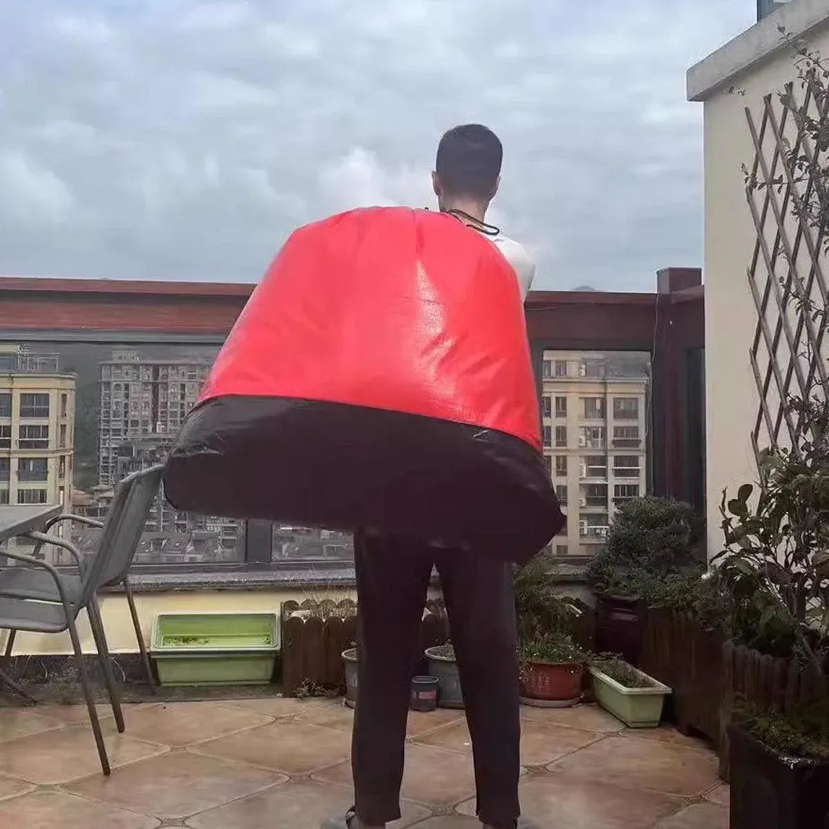 Waterproof Drawstring Moving Bag Large Packing Transfer Bag for Travel Storag - Red V528-BAG-RED-100-110-515388