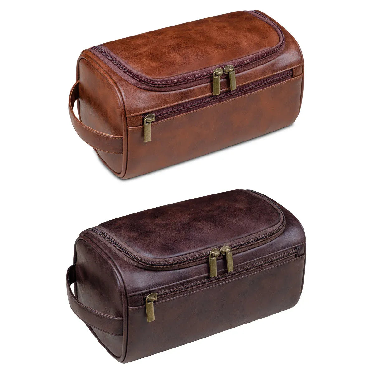 Large Capacity Waterproof Travel Toiletry Bag Cosmetic Organizer Multifunctional - Red Brown V528-BAG-RED-BROWN-953831