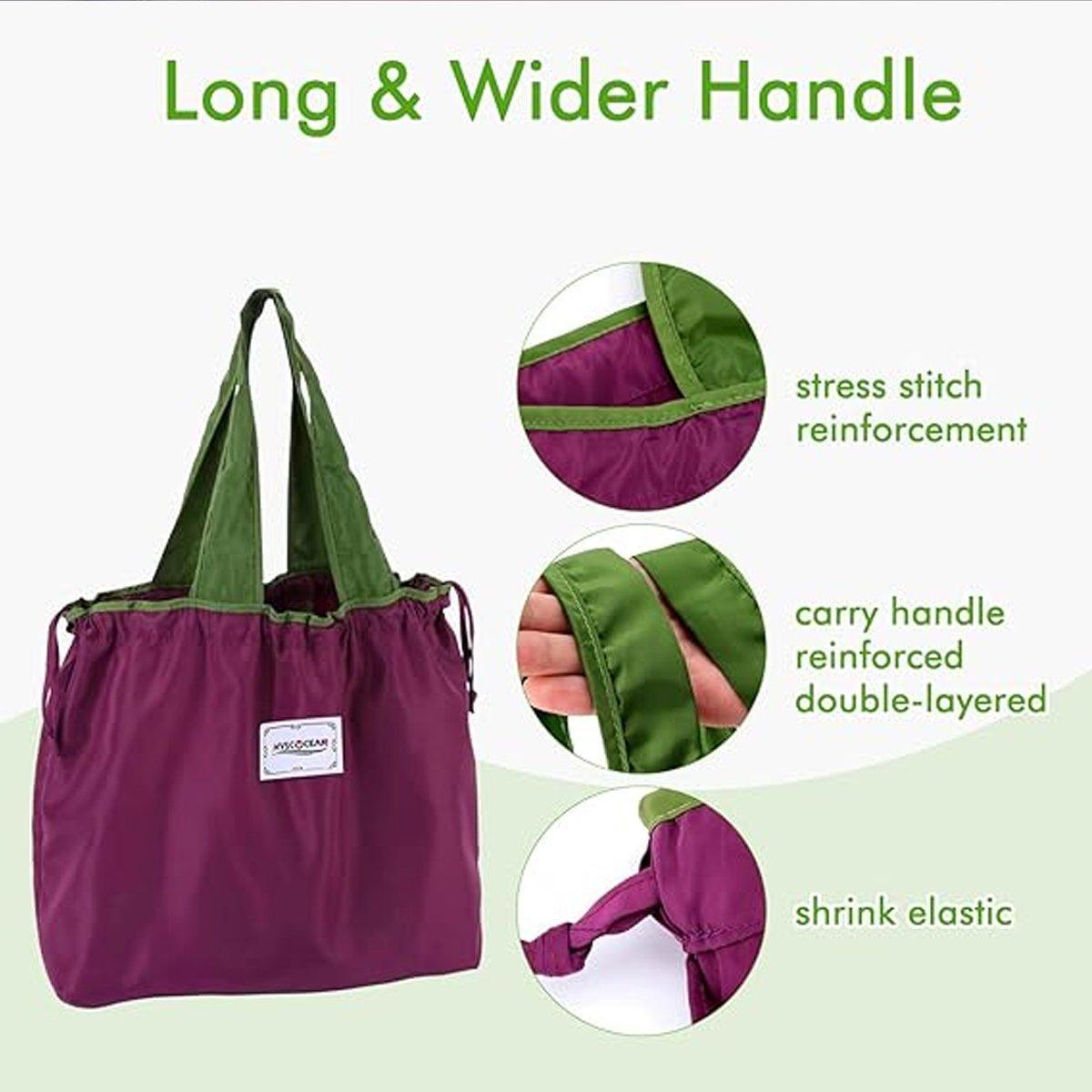Ultra-Light Foldable Large Capacity Portable Shopping Bag with Drawstring Mouth - Royal Blue - L V528-BAG-ROYAL-BLUE-L-543777