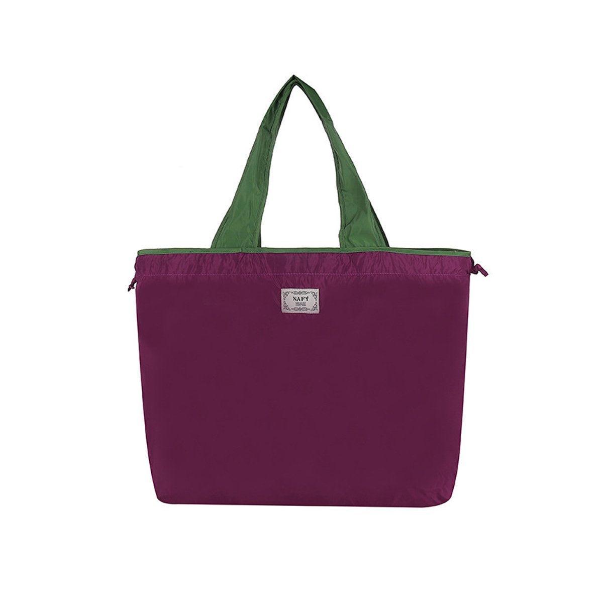Ultra-Light Foldable Large Capacity Portable Shopping Bag with Drawstring Mouth - Royal Blue - L V528-BAG-ROYAL-BLUE-L-543777