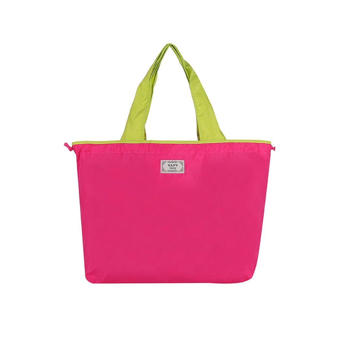 Ultra-Light Foldable Large Capacity Portable Shopping Bag with Drawstring Mouth - Royal Blue - L V528-BAG-ROYAL-BLUE-L-543777