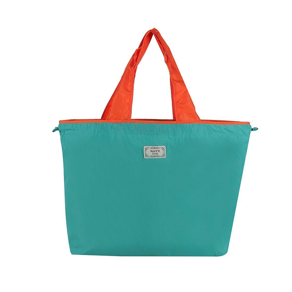 Ultra-Light Foldable Large Capacity Portable Shopping Bag with Drawstring Mouth - Royal Blue - L V528-BAG-ROYAL-BLUE-L-543777