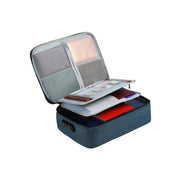Large Capacity Multi-Layer Document Ticket Storage Bag Certificate File Organize 3 Layers With Lock - Grey 3 V528-BAGGREY-3LAYERSWITHLOCK-D15487