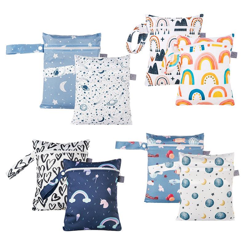 2Pcs/Set 18 X 25Cm Small Waterproof Wet Bag Stroller Hanging Organizer Bag - ES075-013 V528-BAGS-ES075-013-2PCS-777645