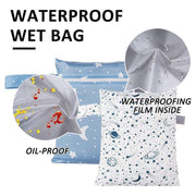 2Pcs/Set 18 X 25Cm Small Waterproof Wet Bag Stroller Hanging Organizer Bag - ES075-013 V528-BAGS-ES075-013-2PCS-777645