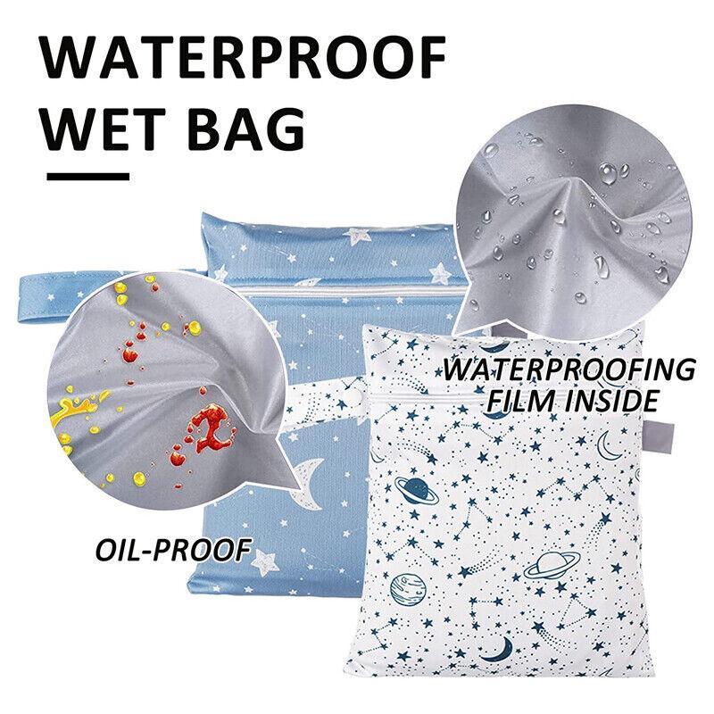 2Pcs/Set 18 X 25Cm Small Waterproof Wet Bag Stroller Hanging Organizer Bag - ES075-013 V528-BAGS-ES075-013-2PCS-777645