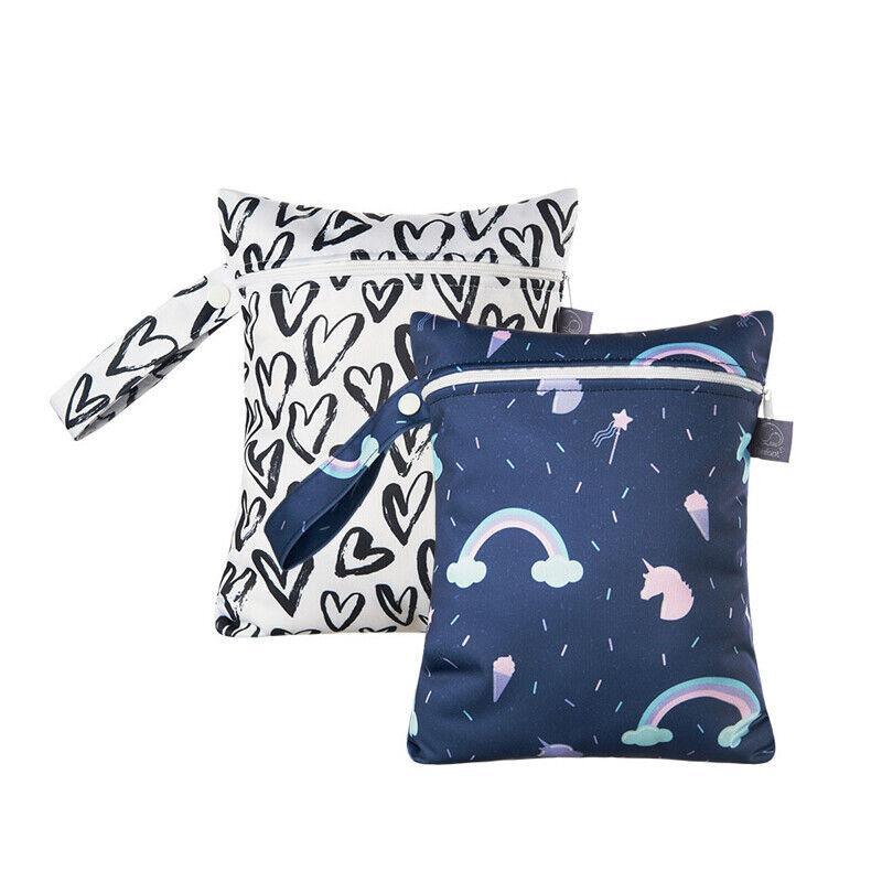 2Pcs/Set 18 X 25Cm Small Waterproof Wet Bag Stroller Hanging Organizer Bag - ES075-013 V528-BAGS-ES075-013-2PCS-777645