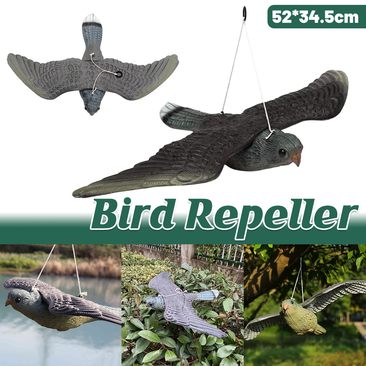 Garden Eagle Rodent and Bird Scaring Simulation Eagle Outdoor Decoration Yard V528-BAIT-BIRD-MY1203