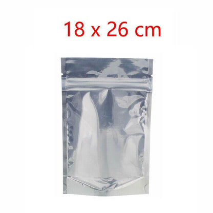 Clear Aluminum Foil Mylar Stand Up Retail Bags Zip Lock Pouches Pouch Packaging - 16*24+4CM-50PCS V528-BAITBAG-16-244-50PCS-36630