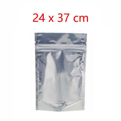 Clear Aluminum Foil Mylar Stand Up Retail Bags Zip Lock Pouches Pouch Packaging - 16*24+4CM-50PCS V528-BAITBAG-16-244-50PCS-36630