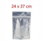 Clear Aluminum Foil Mylar Stand Up Retail Bags Zip Lock Pouches Pouch Packaging - 20*30+4CM-50PCS V528-BAITBAG-20-304-50PCS-51873