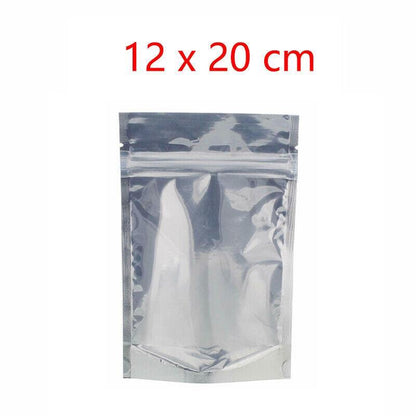 Clear Aluminum Foil Mylar Stand Up Retail Bags Zip Lock Pouches Pouch Packaging - 24*37+4CM-50PCS V528-BAITBAG-24-374-50PCS-32373