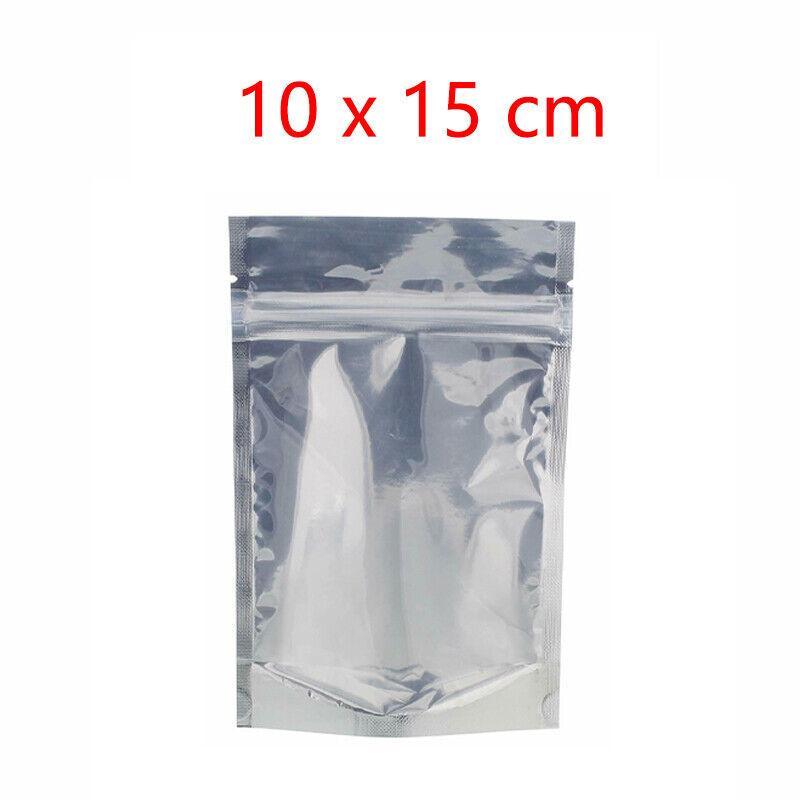 Clear Aluminum Foil Mylar Stand Up Retail Bags Zip Lock Pouches Pouch Packaging - 9*14+3CM-50PCS V528-BAITBAG-9-143-50PCS-50442