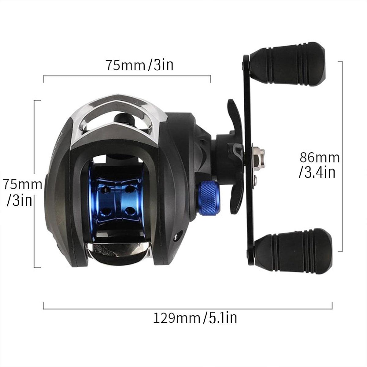 Fishing Reel Anti Frying Line Teardrop Swivel Disc Fishing Gear Spinning Reel - Left hand version V528-BAITCASTING-REEL-METAL-BU-L-230849