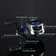Fishing Reel Anti Frying Line Teardrop Swivel Disc Fishing Gear Spinning Reel - Left hand version V528-BAITCASTING-REEL-METAL-BU-L-230849