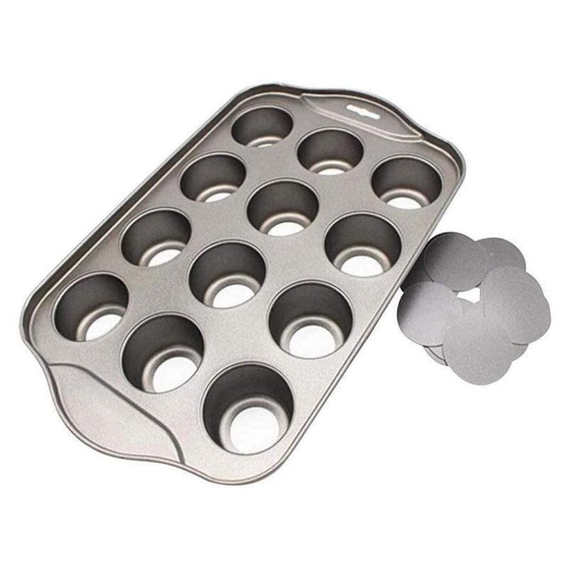 12 Cups Individual Mini Cheesecake Pan with Loose Base V528-BAKINGTRAY-193163