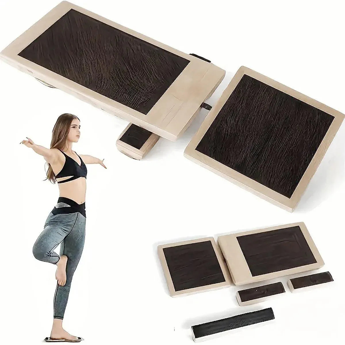 Wooden Yoga Foot Stretching Balance Board Training New Ballet Single Leg Balance V528-BALANCE-BOARD-450852
