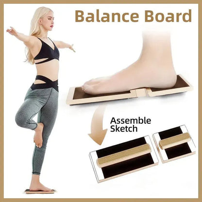 Wooden Yoga Foot Stretching Balance Board Training New Ballet Single Leg Balance V528-BALANCE-BOARD-450852