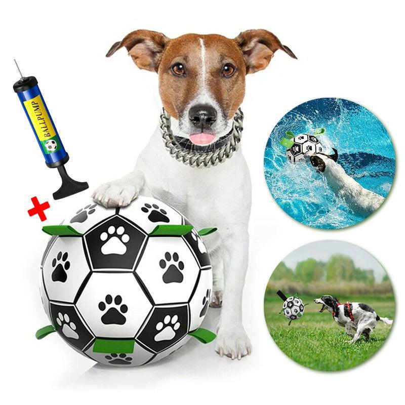 Interactive Pet Football Dog Toys Grab Tabs Outdoor Training Soccer Chew Balls V528-BALL-17545