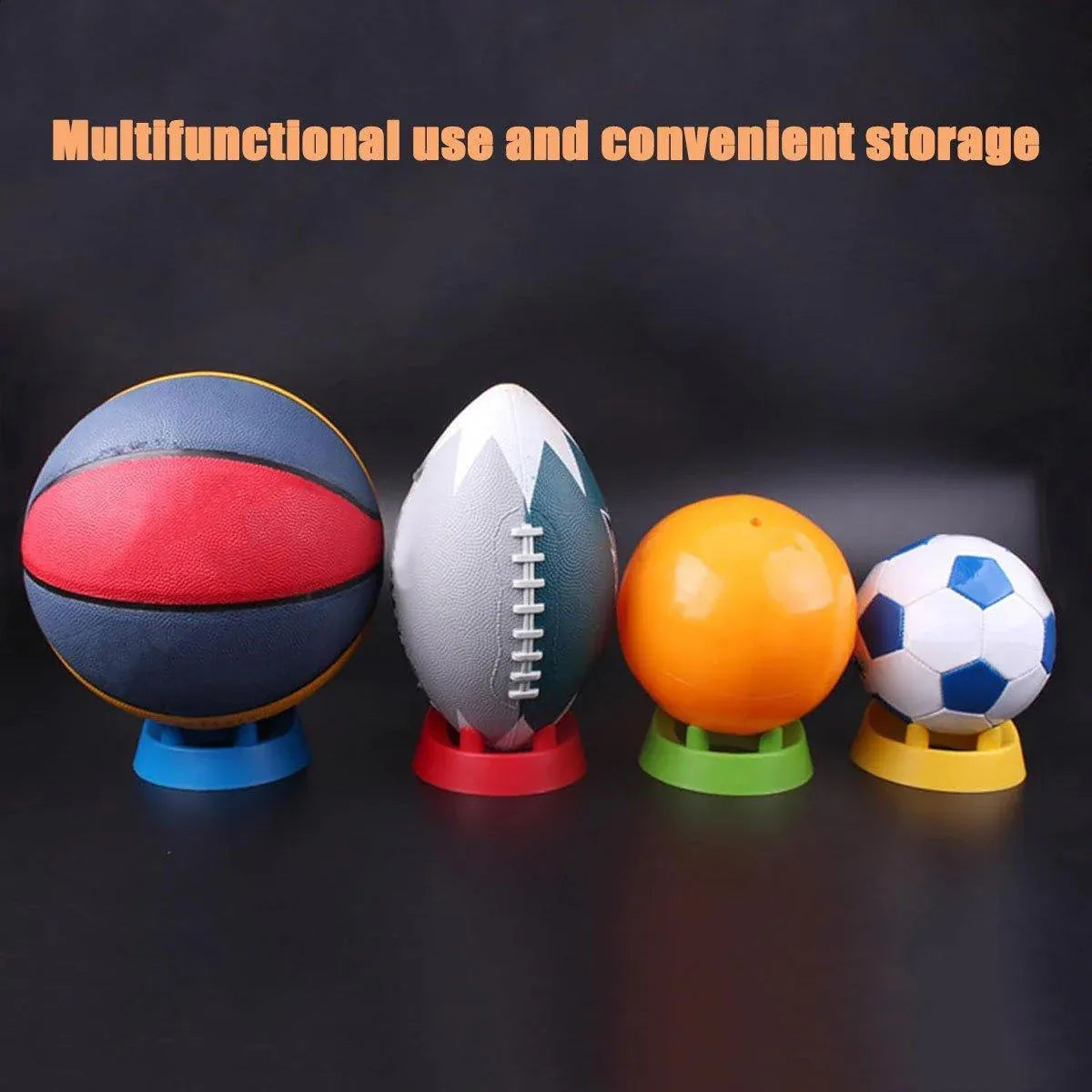 2PCS Football Basketball Volleyball Storage Stand Multi-Functional Ball Holder - Yellow V528-BALL-HOLDER-2PCS-YELLOW-950141